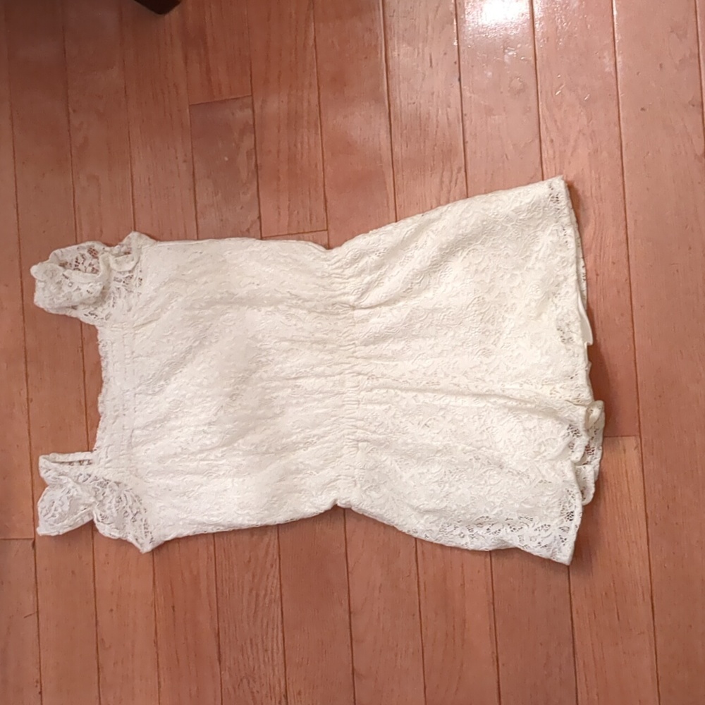 White Girls Lace Shorts Romper